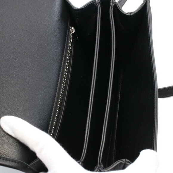 Celine Triomphe Shoulder Bag Leather Black - Picture 3 of 4